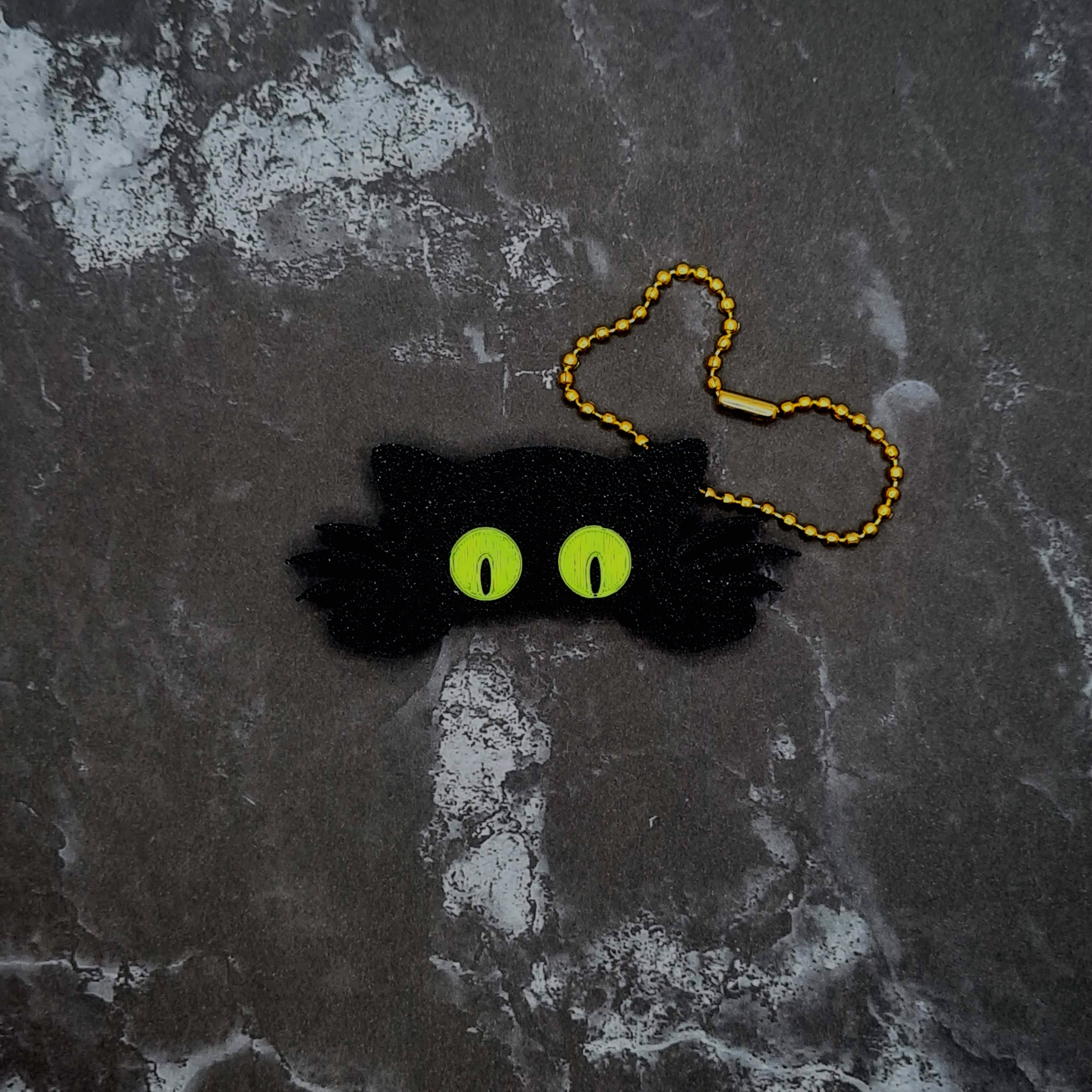 Peeking Cat Keychain 3d model