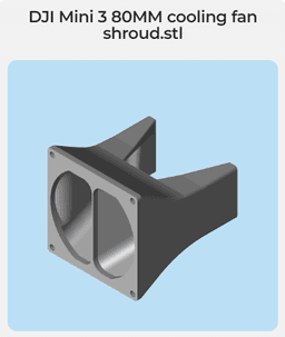 DJI Mini 3 80MM cooling fan shroud.stl 3d model
