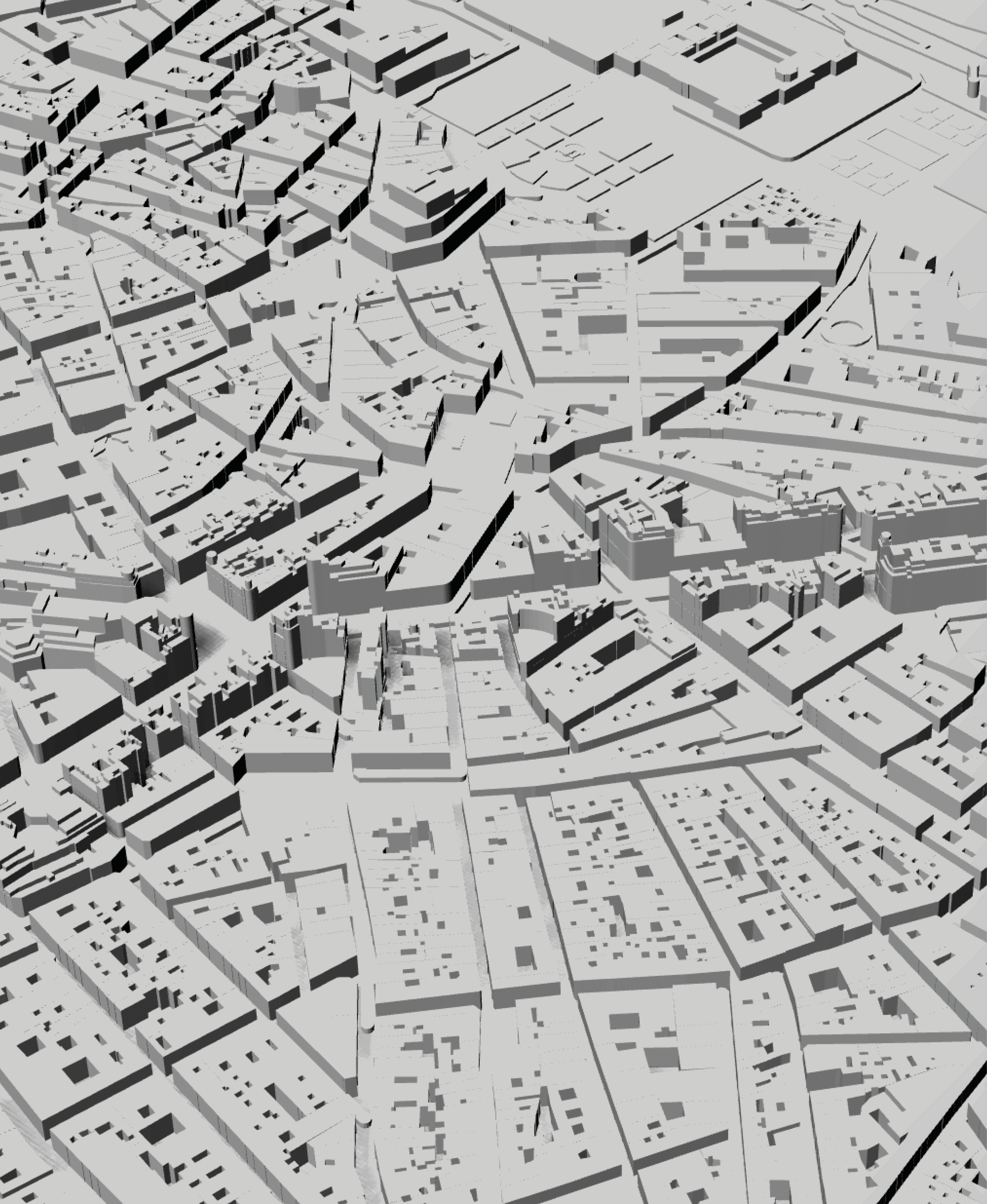 MADRID, Skyline 3d map 3d model