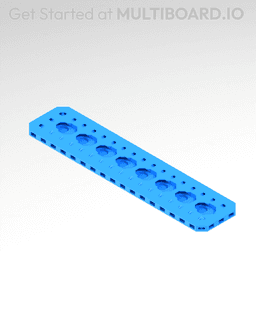 2x9 MU - Point Hole MU - MultiBoard Plate 3d model
