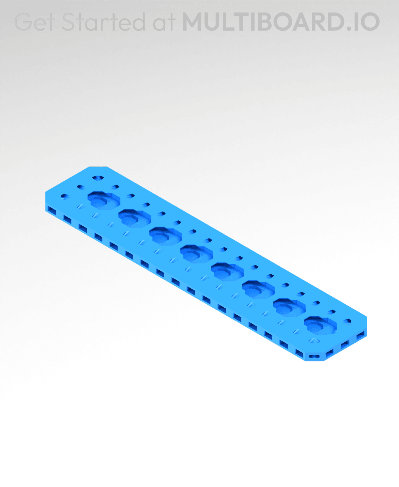 2x9 MU - Point Hole MU - MultiBoard Plate 3d model