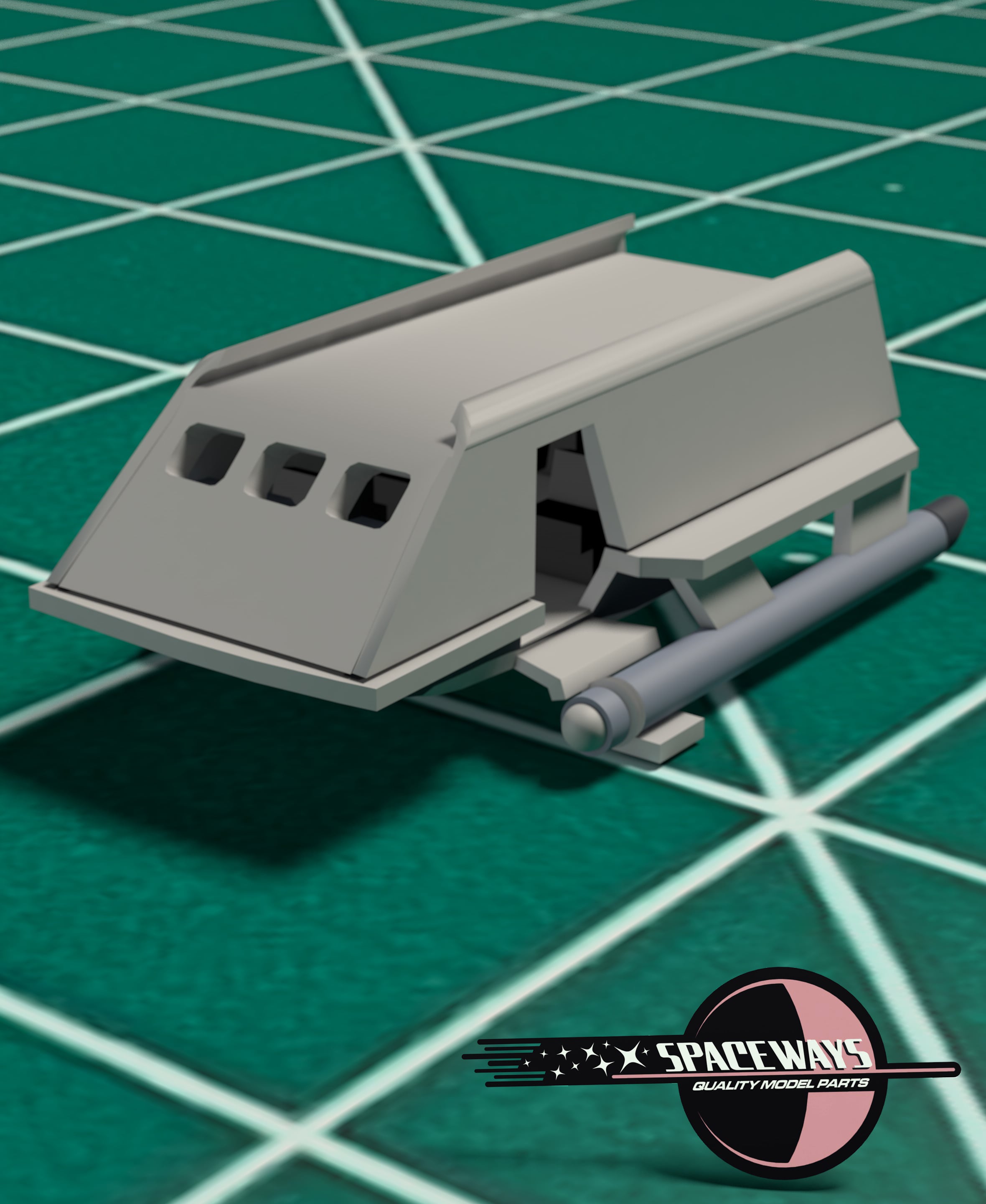 1/350 TOS Shuttlecraft with Open Door and Interior 3d model