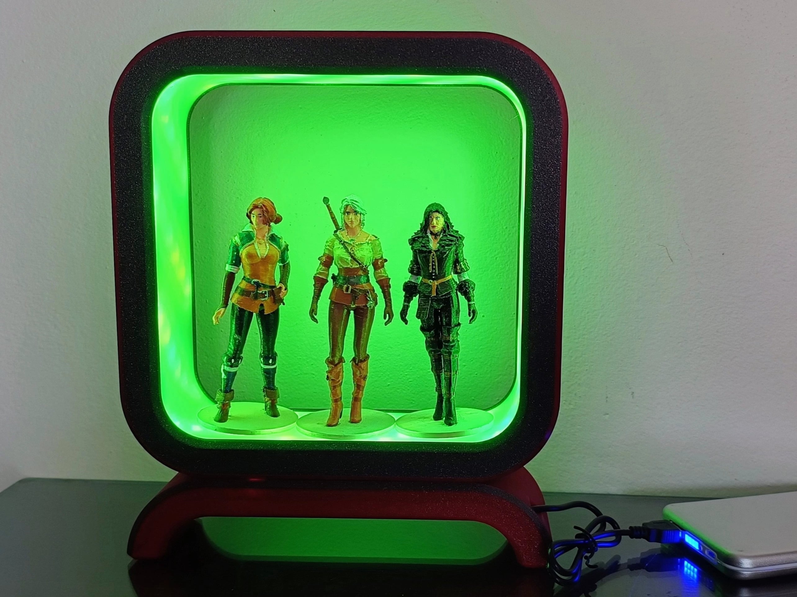 Square Lamp (LED strip) 3d model