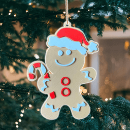 Christmas Gingerbread Man v2 Tree Ornament 3d model
