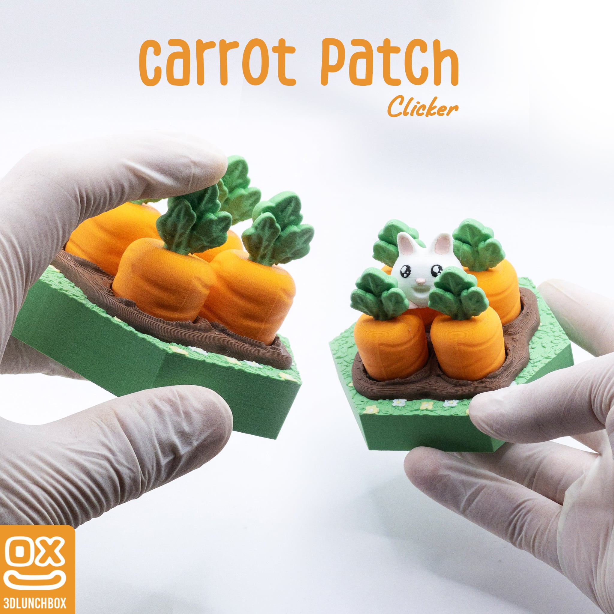 Carrot Patch Clicker - LunchPals Collection Farm Series Assets 3d model