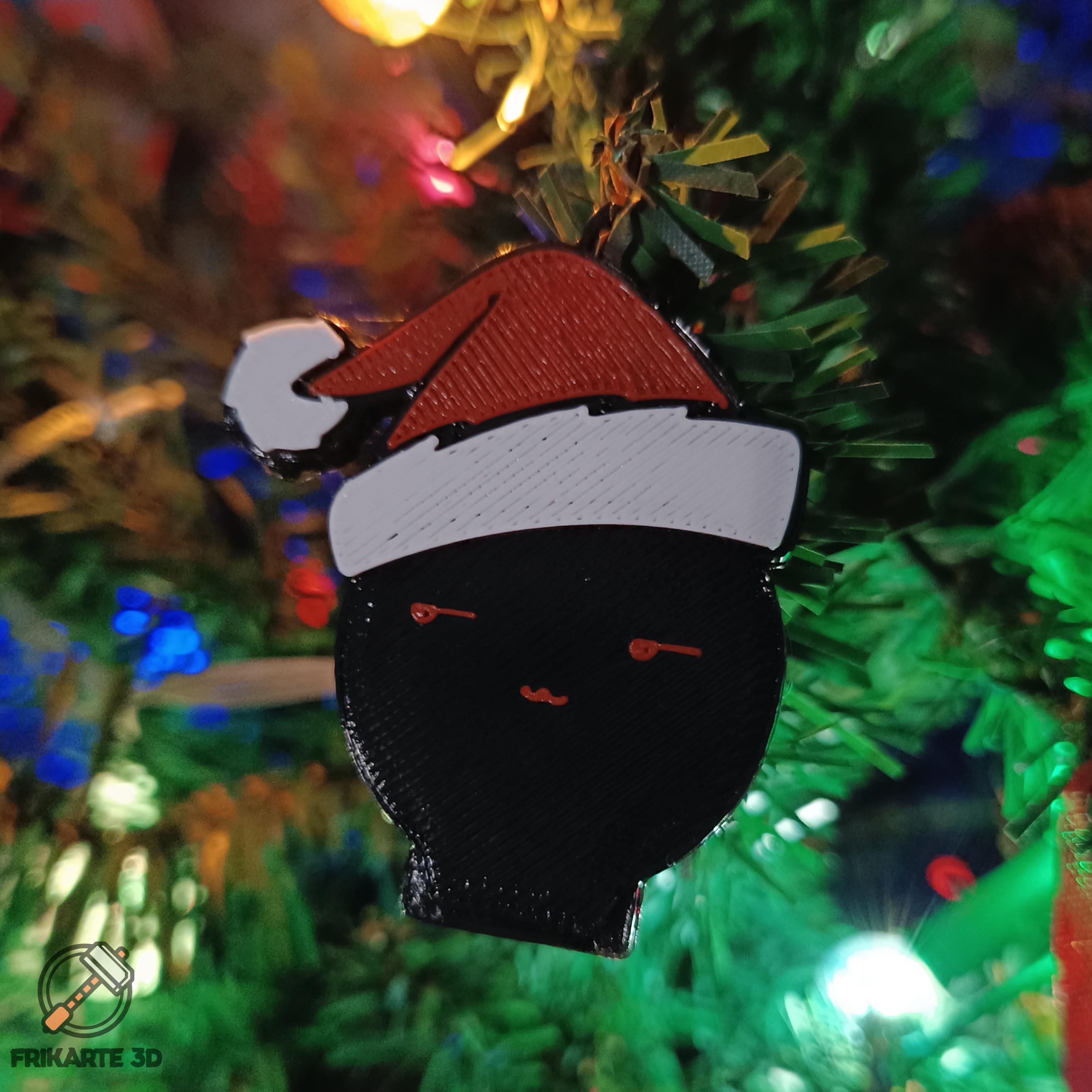 KNOMI Christmas Ornament Smirking Face 3d model
