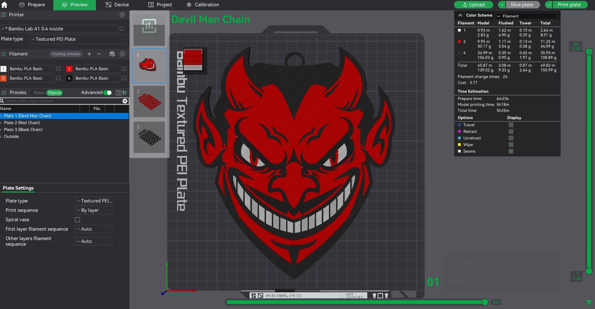 Halloween Devil Man Big Emblem 3d model