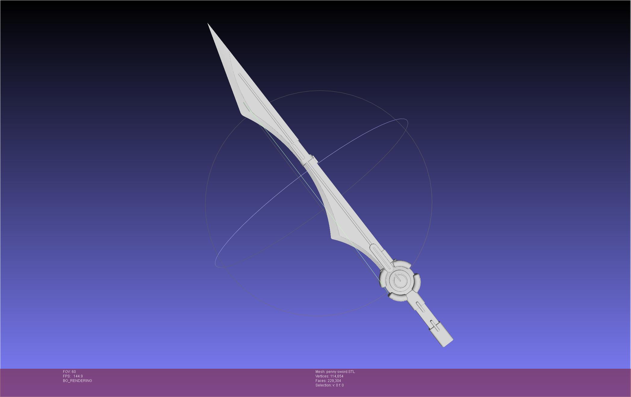RWBY Penny Floating Array Sword Printable Assembly 3d model