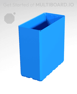 2x4x4 CU - Simple Walls - Multibin Shell 3d model