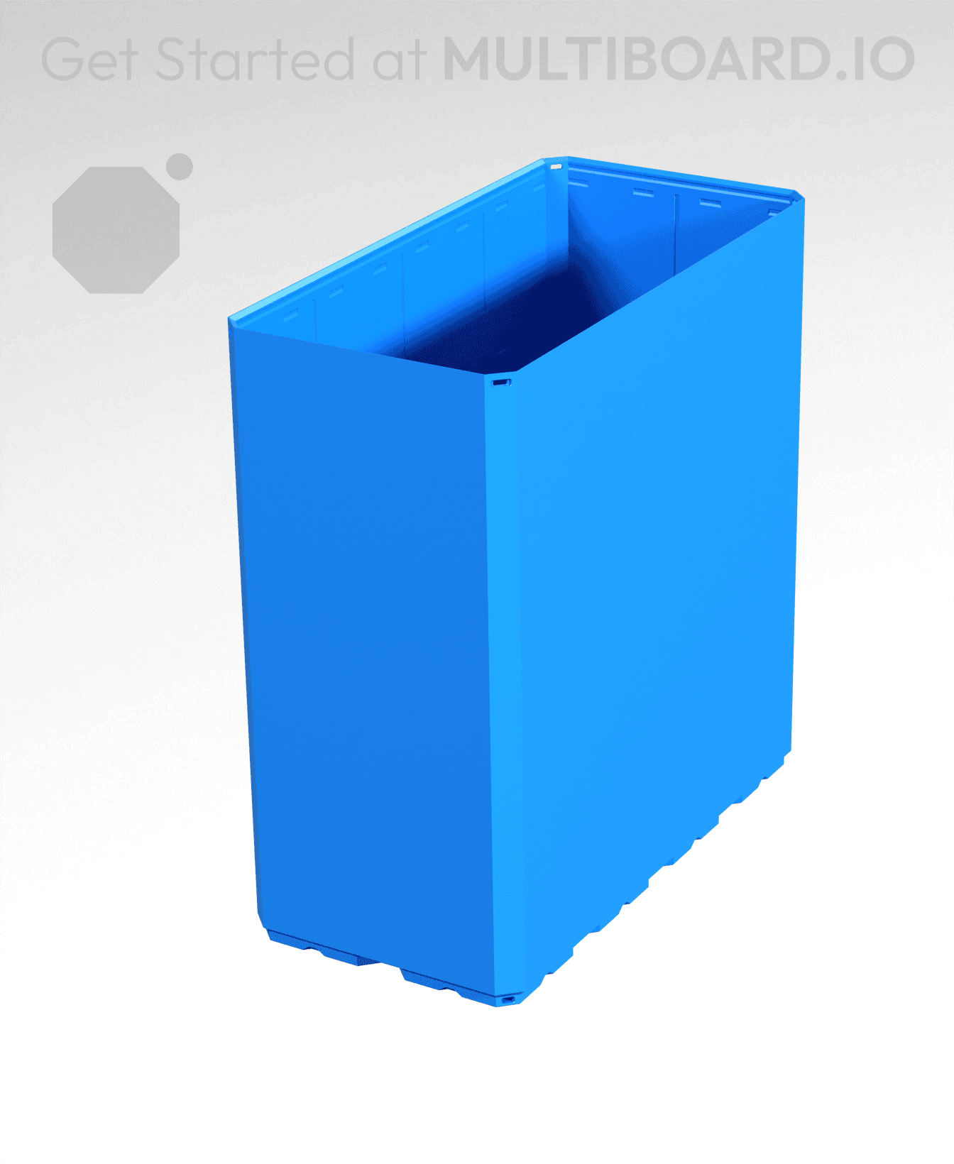 2x4x4 CU - Simple Walls - Multibin Shell 3d model