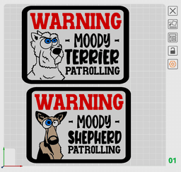 Doggo Warning Signs (AMS Ready) 3d model