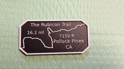 Maverick's Trail Badge Rubicon Trail Pollock Pines California 3d model