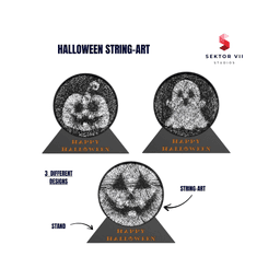 HALLOWEEN STRING-ART / 3 DIFFERENT DESIGNS 3d model