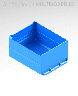 3x2x3.5 LU - Magnetic - Simple Multibin Drawer 3d model