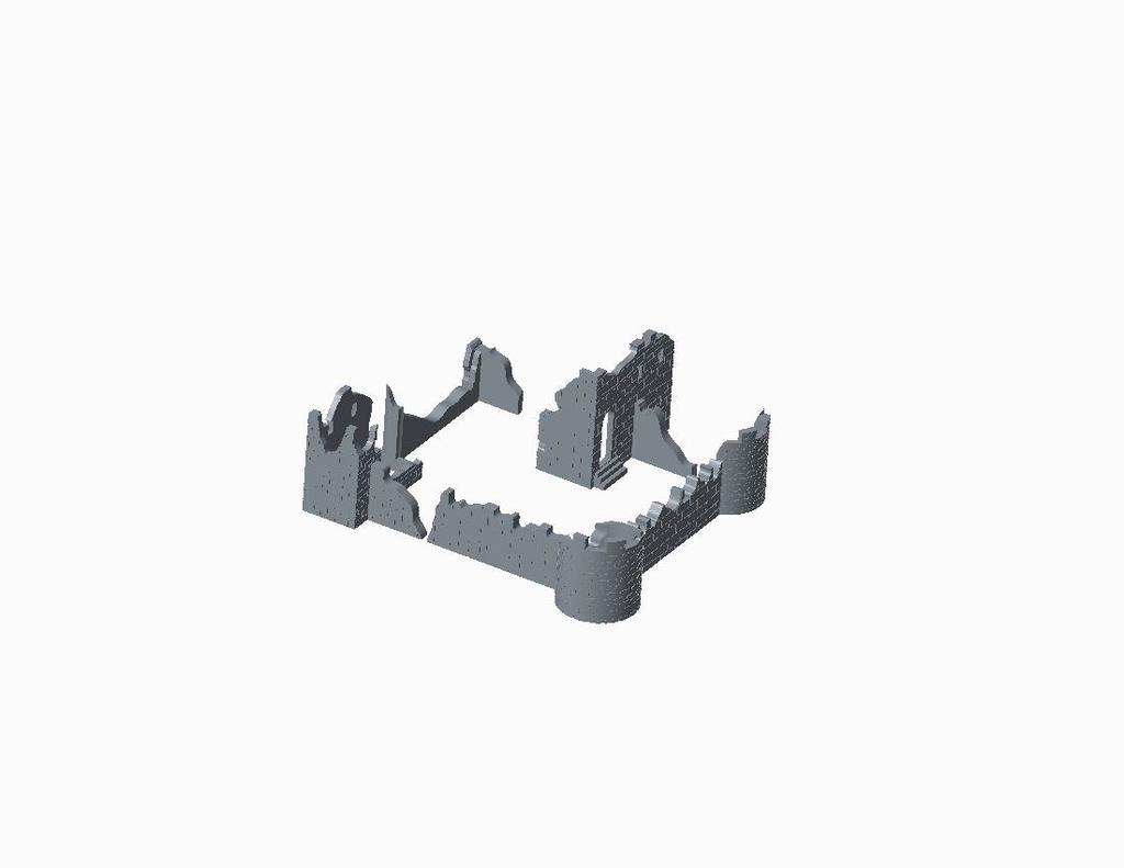 Castle ruin 3d model