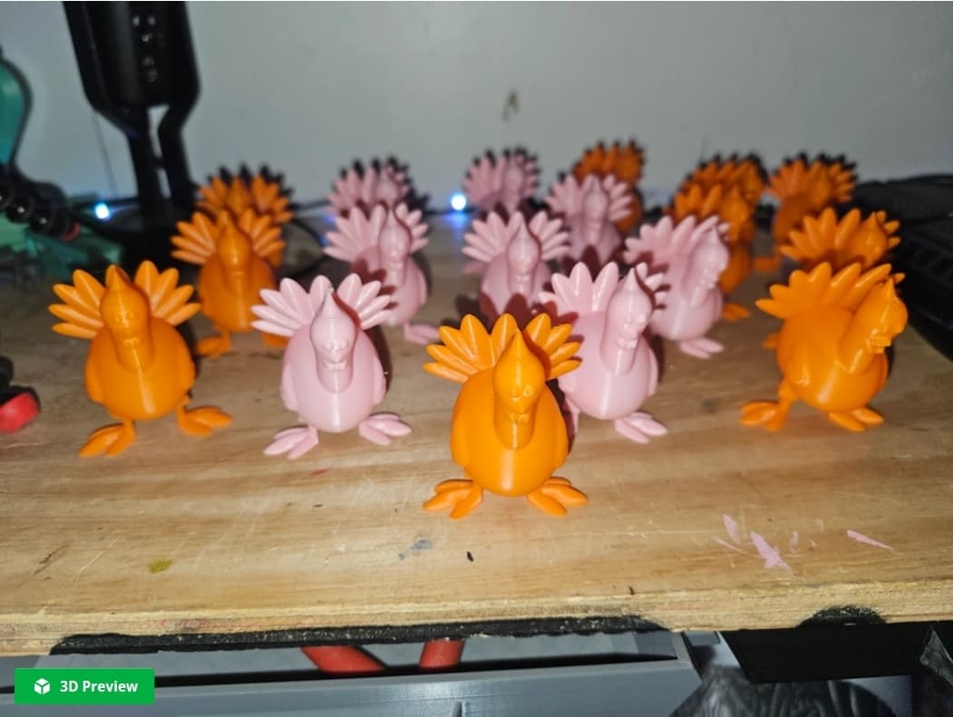 Articulated turkey print in place (2).stl 3d model