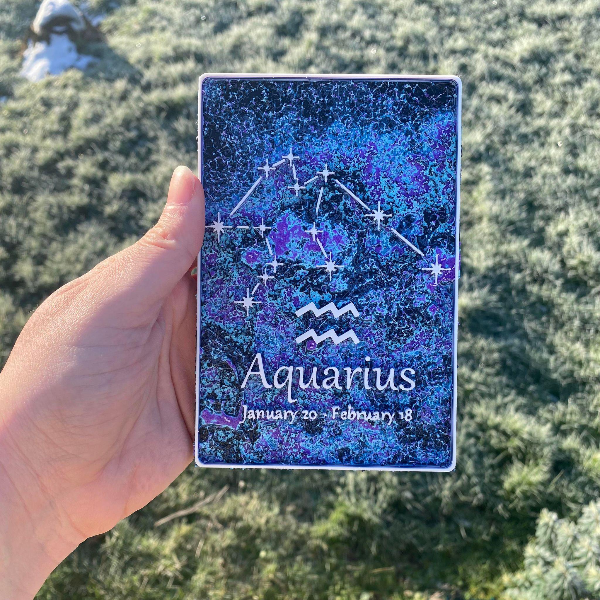 Astrology Card - Aquarius 3d model