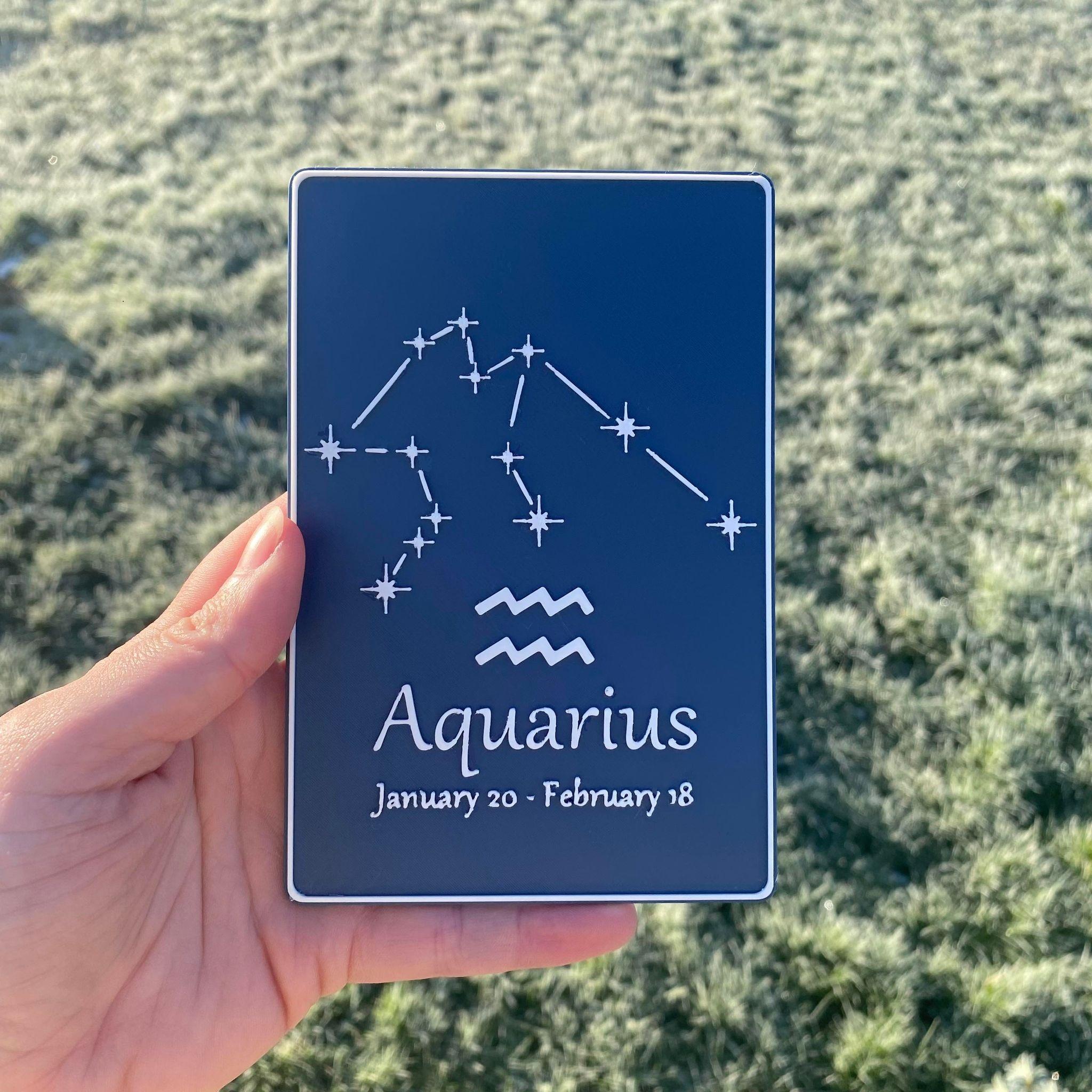 Astrology Card - Aquarius 3d model