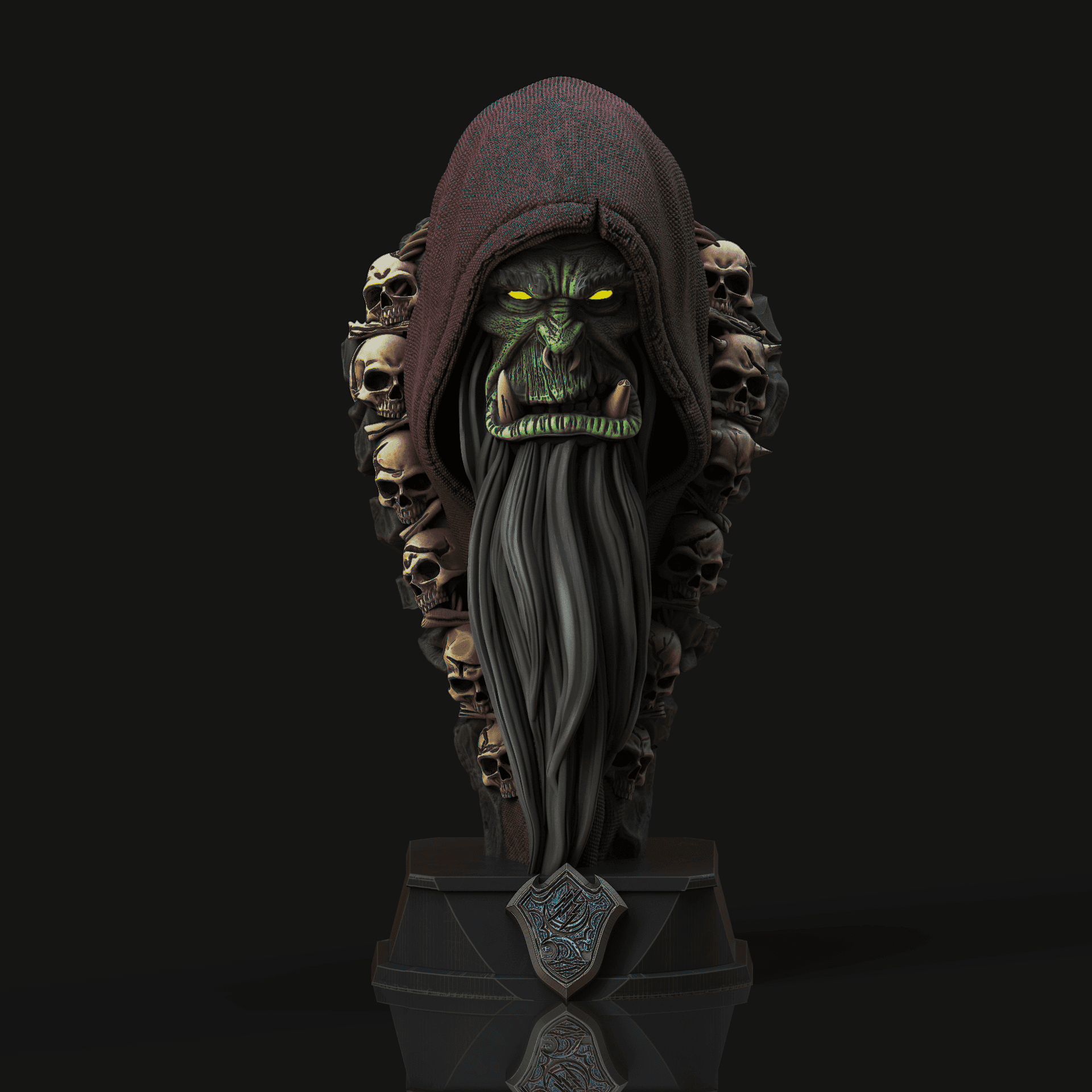 Gul'dan Bust (Pre-Supported) 3d model