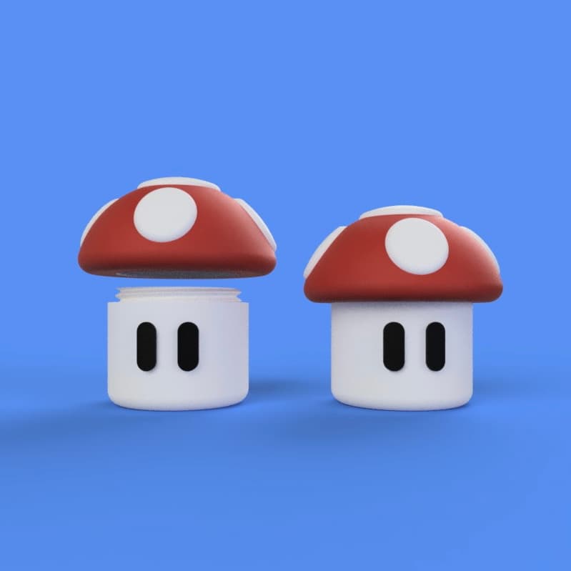 super mushroom container 3d model