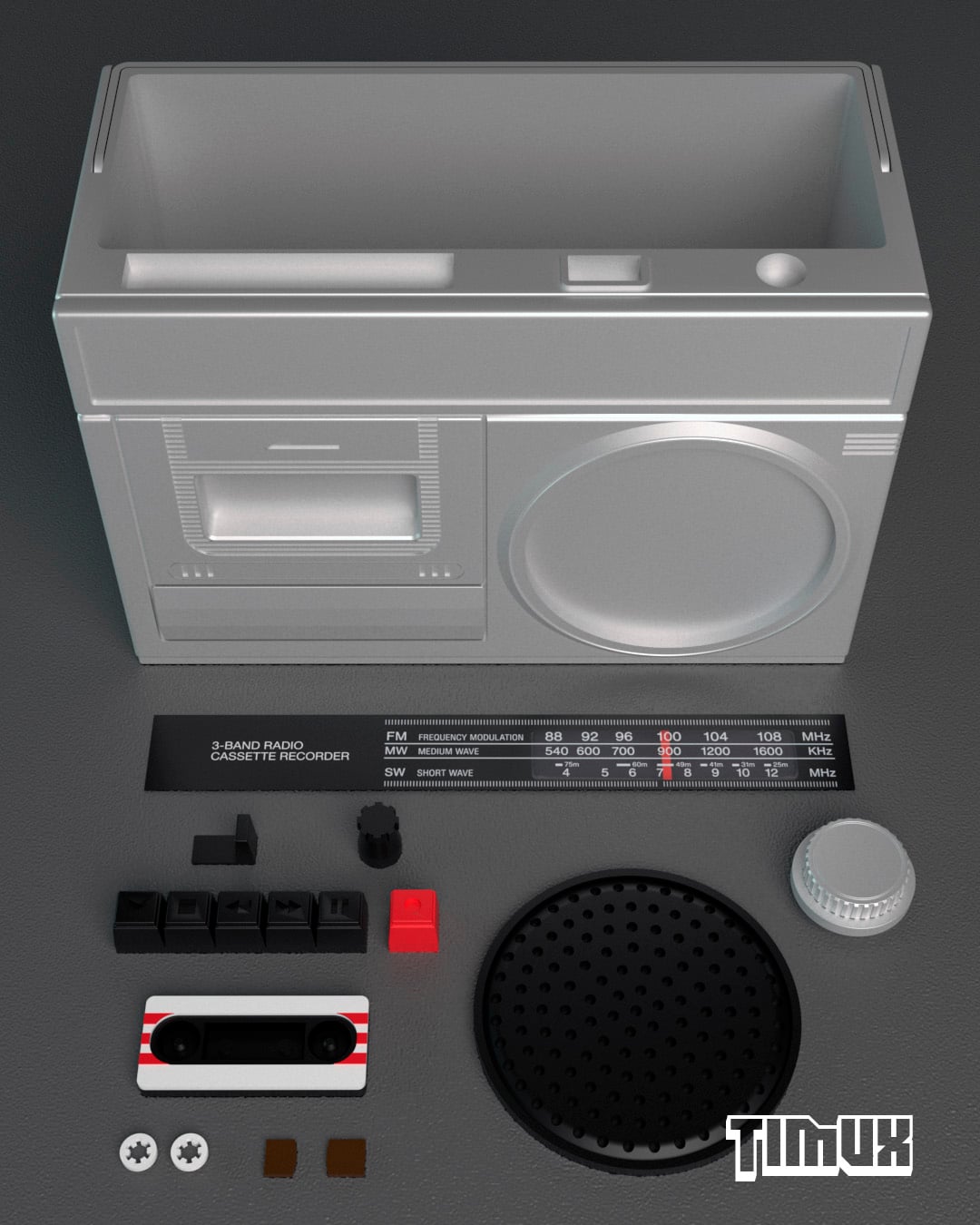 VINTAGE RADIO PEN HOLDER 3d model