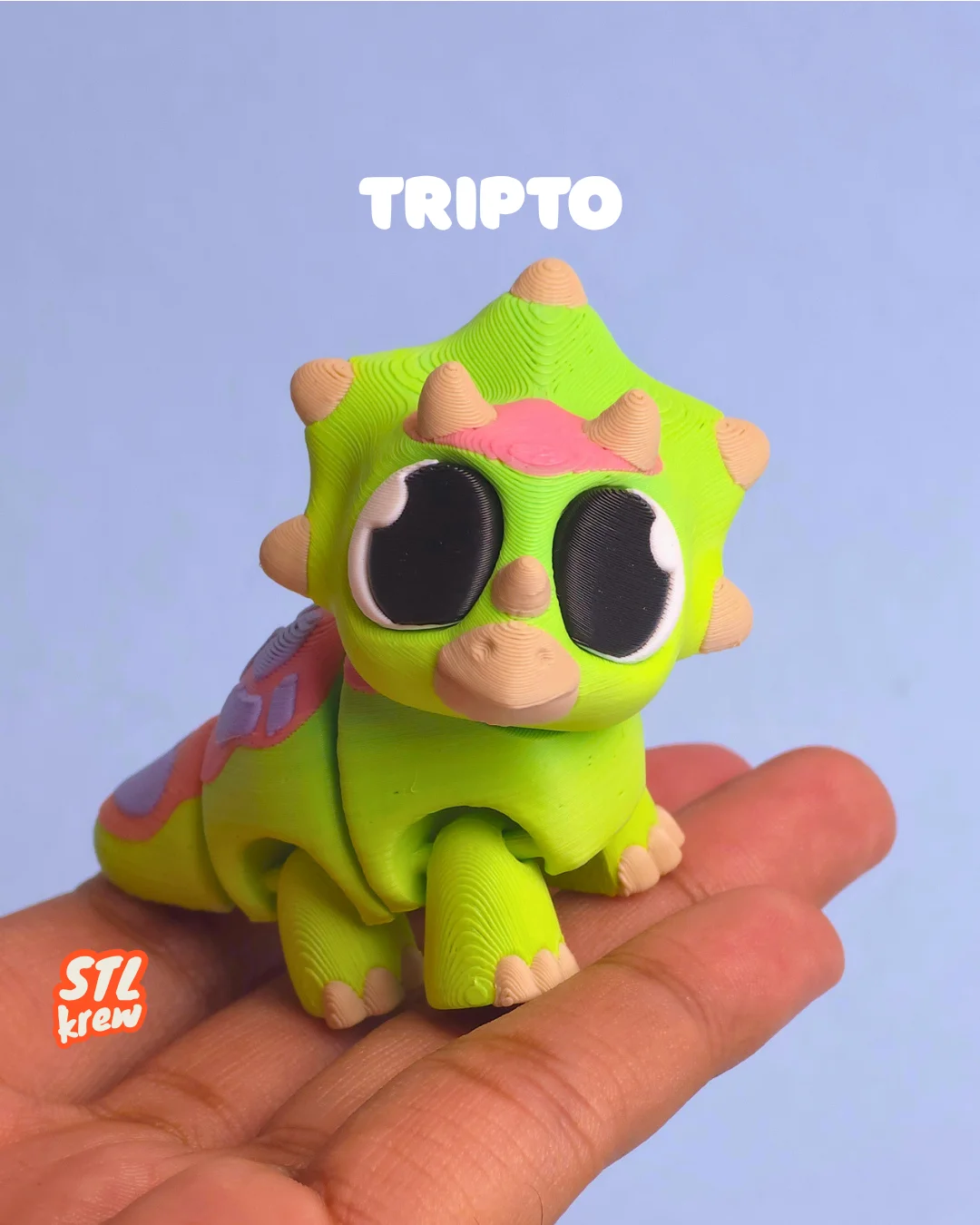 Cute articulated triceratops - Tripto 3d model