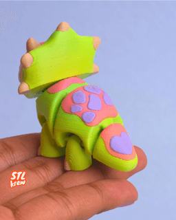 Cute articulated triceratops - Tripto 3d model