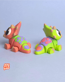 Cute articulated triceratops - Tripto 3d model