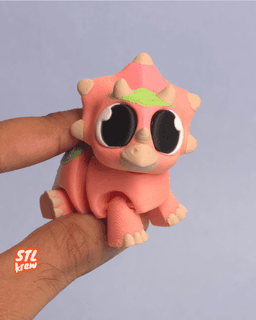 Cute articulated triceratops - Tripto 3d model