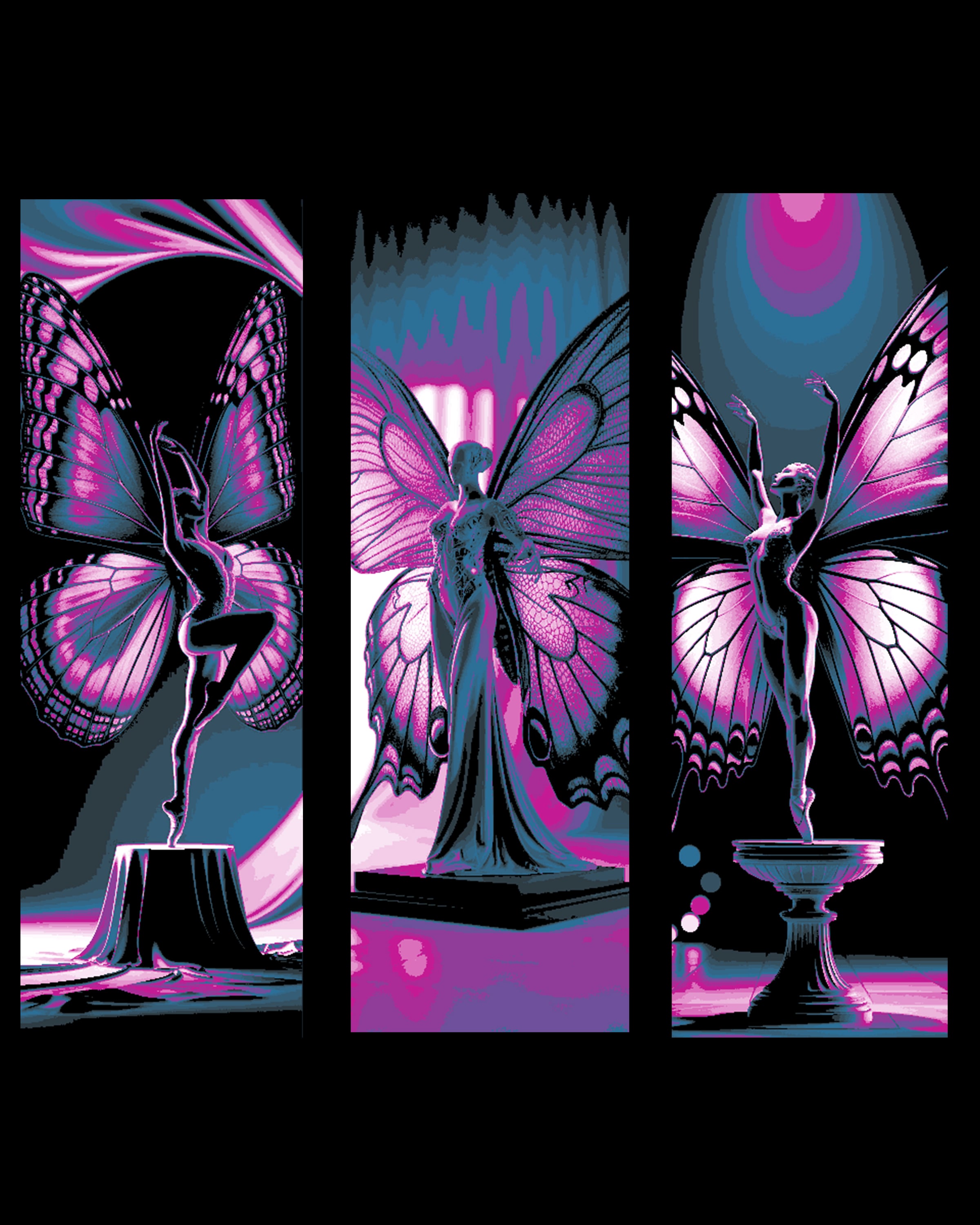 The radiance of the Butterfly Fairy - Set of bookmarks 3d model