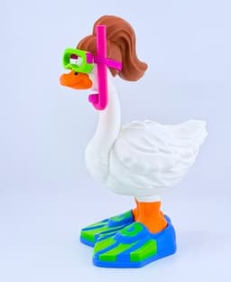 Girl Snorkel and Flippers Goose Gear for Porch Goose 3d model