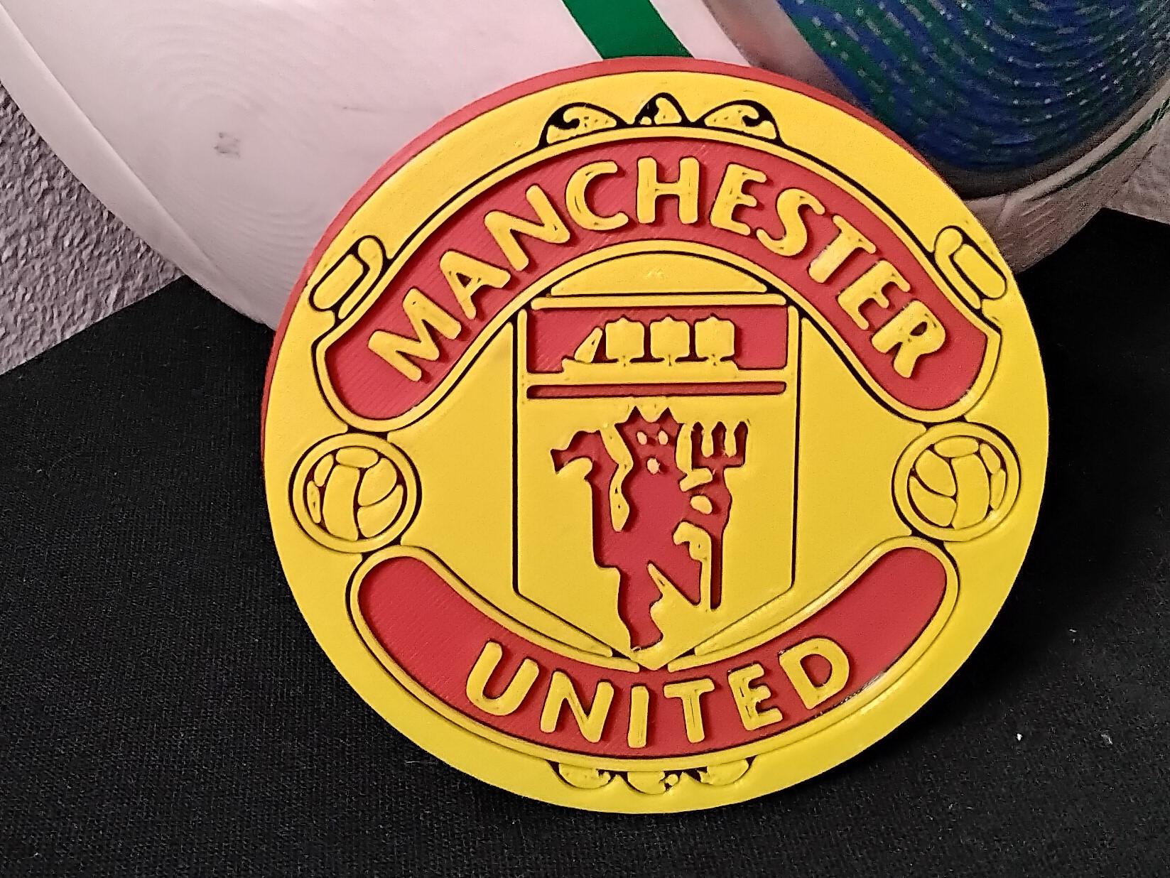 Convex Manchester United coaster or plaque 3d model