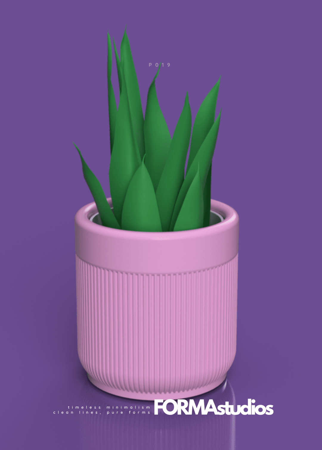 Arbor Planter with drip tray - FORMAstudios P019 3d model