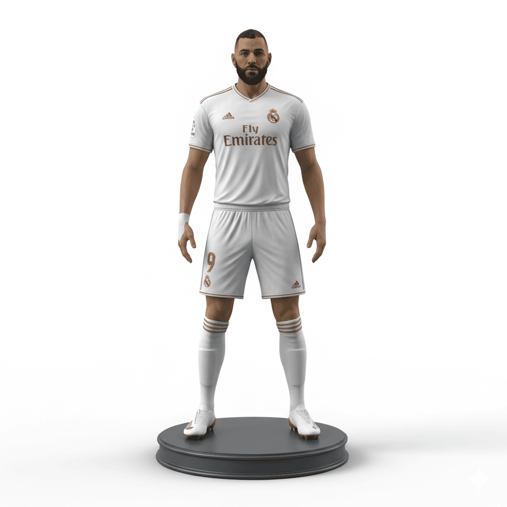 Football Player : Karim Benzema Football Soccer Striker 3d model