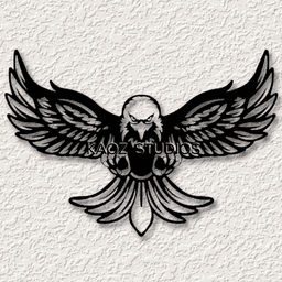 eagle wall decor bird of prey wall art 2d eagle decoration 3d model