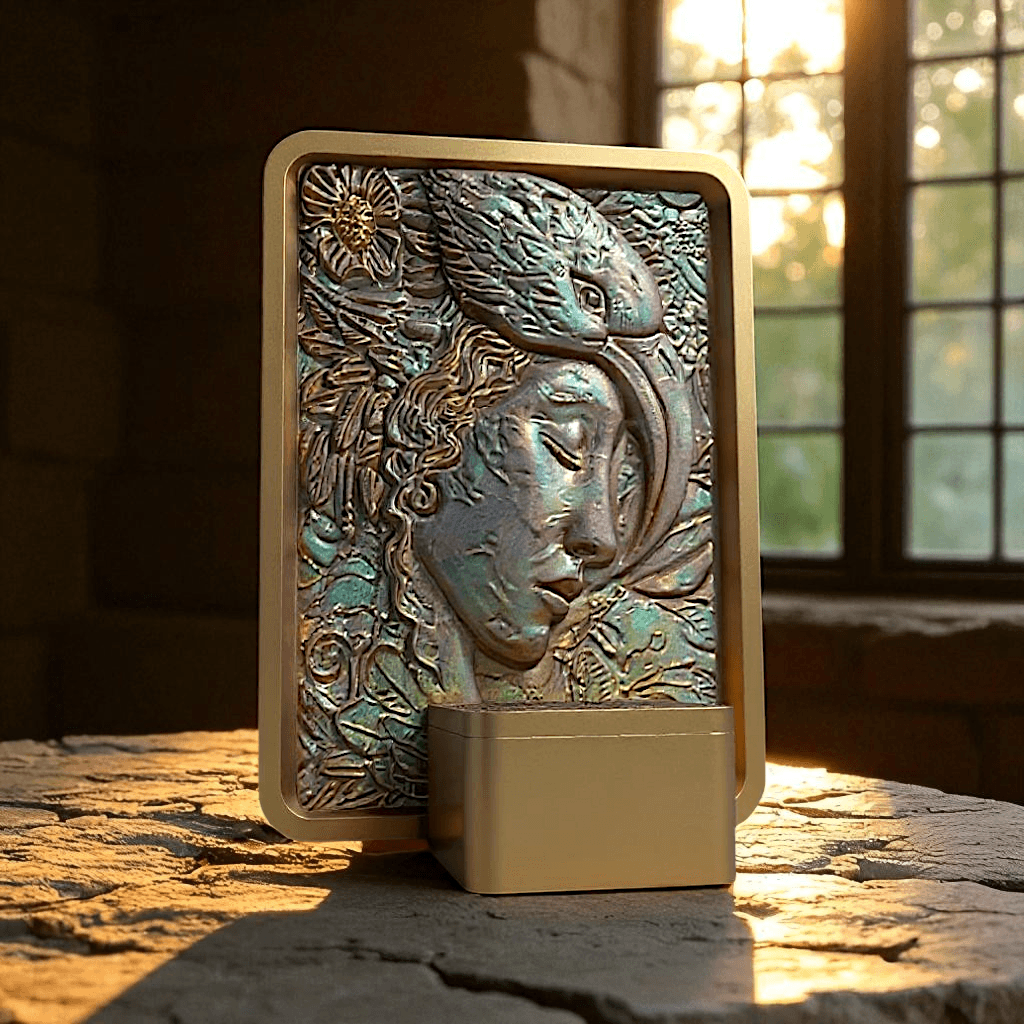 Art Nouveau Muse with Parrot 3d model
