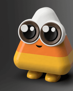 Cute Candy Corn - Print in place 3d model
