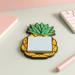 Pineapple Sticky Note Holder | Fun Tropical Desk Organizer | Fun Organizer for Office, School & Home 3d model
