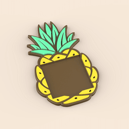Pineapple Sticky Note Holder | Fun Tropical Desk Organizer | Fun Organizer for Office, School & Home 3d model