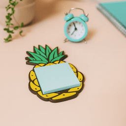 Pineapple Sticky Note Holder | Fun Tropical Desk Organizer | Fun Organizer for Office, School & Home 3d model