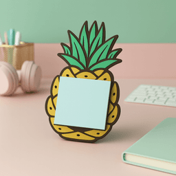 Pineapple Sticky Note Holder | Fun Tropical Desk Organizer | Fun Organizer for Office, School & Home 3d model