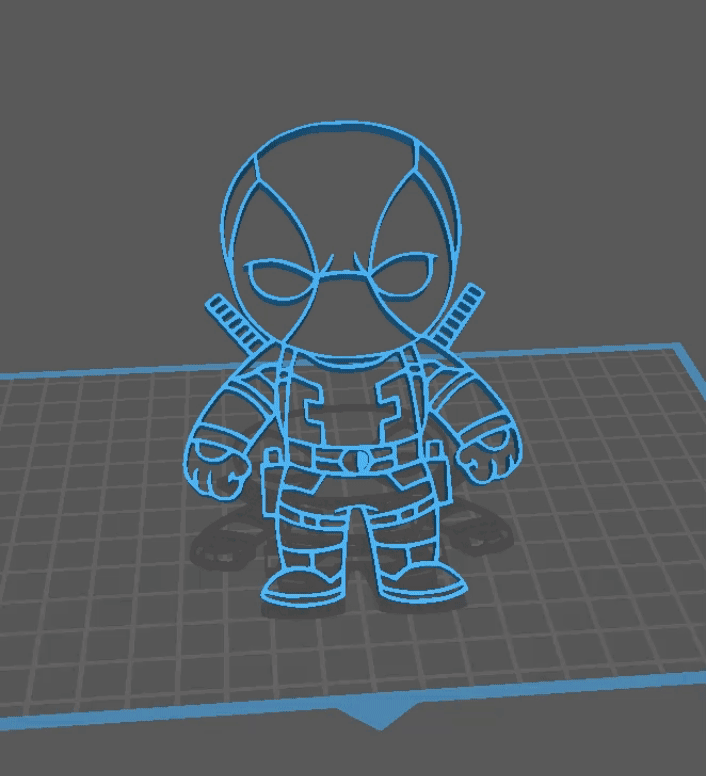 Silhouette Deadpool - Marvel Wall Art 3d model