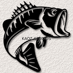 bass wall art fish wall decor fishing decoration for fisherman 3d model