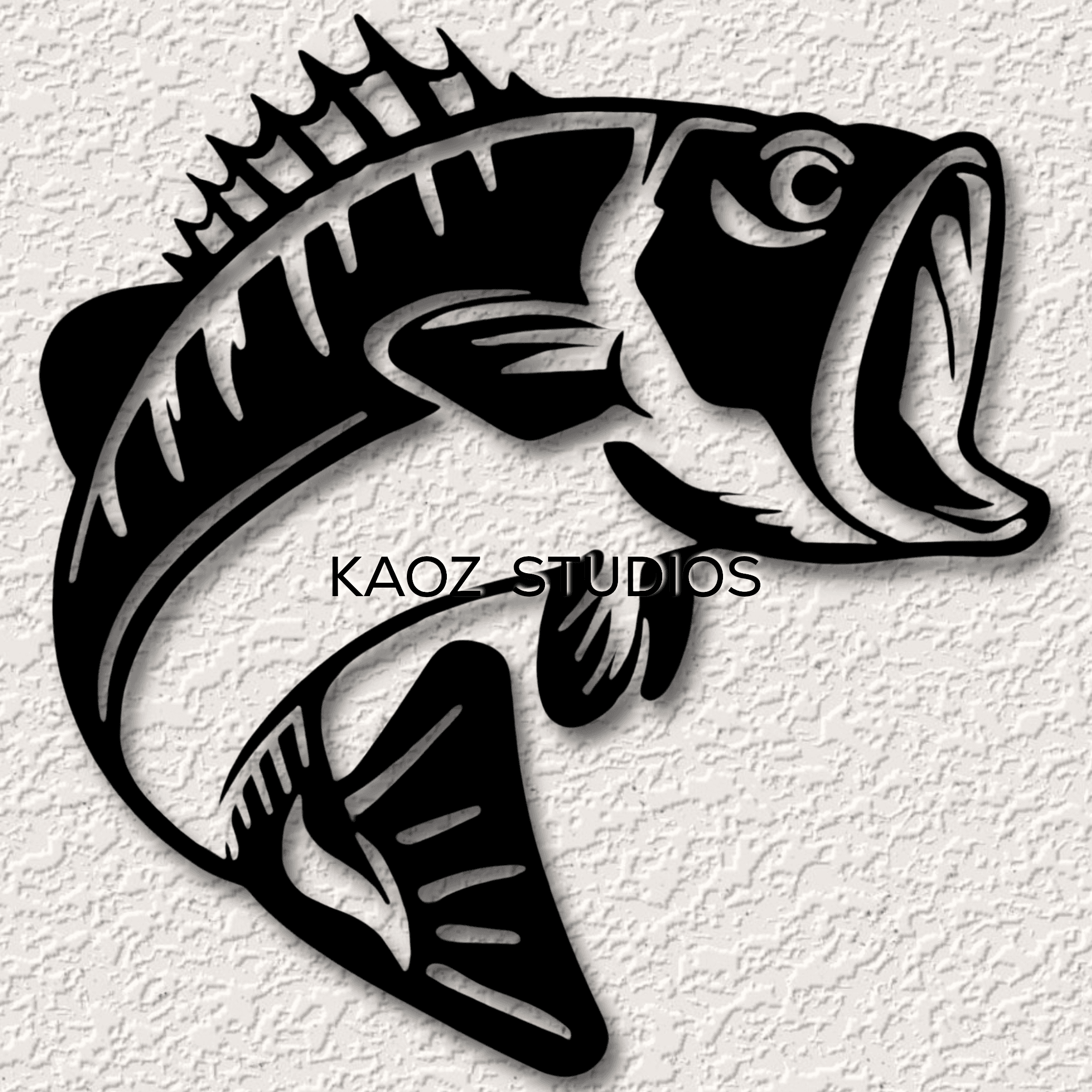 bass wall art fish wall decor fishing decoration for fisherman 3d model