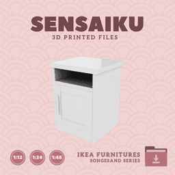 Miniature Replica SONGESAND Nightstand for Miniature Dollhouse - IKEA - 3D Print Instant Download 3d model