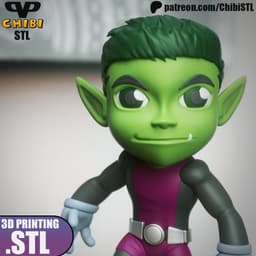 Beast Boy Chibi STL for 3D Printing ChibiSTL 3DXM 3d model