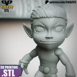 Beast Boy Chibi STL for 3D Printing ChibiSTL 3DXM 3d model