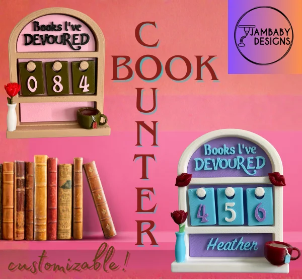 Book Counter-- Books Devoured! 3d model