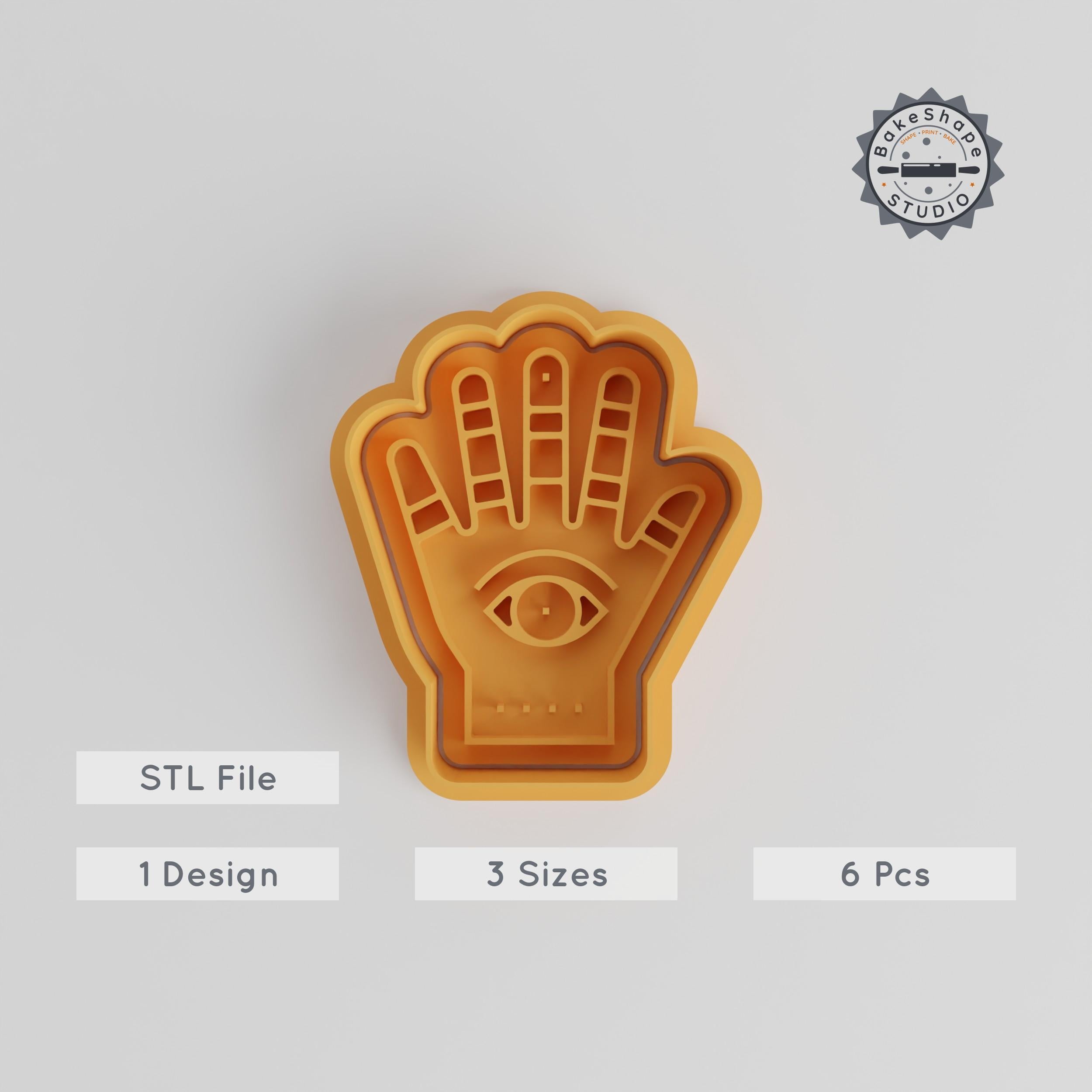Tattoo Shape Cutter & Stamp, Perfect for Cookies & Fondant, 3 Sizes S/M/L, 6-Piece Set, Inked Design for Creative Baking PRODUCT_4376 3d model