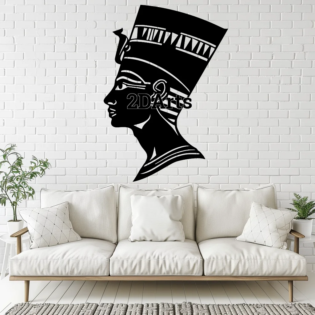Pharaoh 2D Wall Art/Window Art - Digital STL & SVG Files for 3D Printing and Laser Cutting 3d model